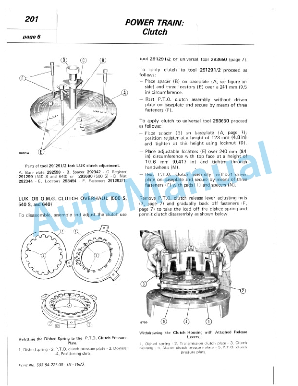 Fiatagri 480-480DT, 500S-500SDT, 540S-540SDT, 640-640DT Tractor Workshop Manual 06910066 3 Fiatagri 480-480DT, 500S-500SDT, 540S-540SDT, 640-640DT Tractor Workshop Manual 06910066-3