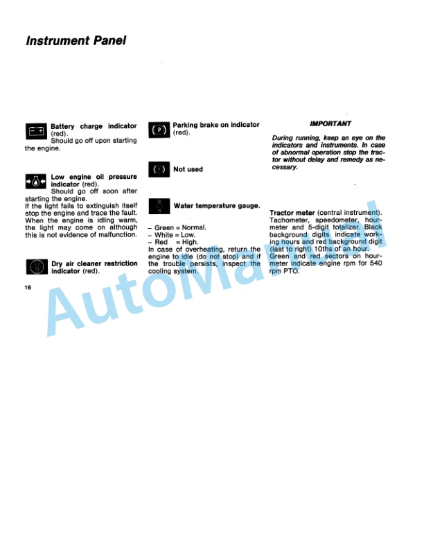 Alternative view of Fiatagri 55-56, 60-56, 65-56, 70-56 Tractor Operation and Maintenance Manual 06910153