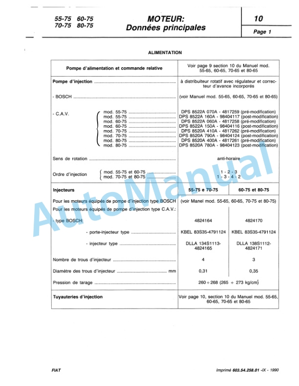 Alternative view of Fiatagri 55-65, 60-65, 70-65, 80-65, 465C, 565C, 665C, 765C Tractor Workshop Manual 06910097