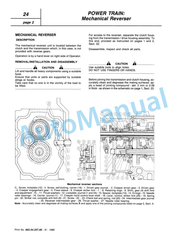 Fiatagri 55-65, 60-65, 70-65, 80-65 Tractor Workshop Manual 06910093 3 Fiatagri 55-65, 60-65, 70-65, 80-65 Tractor Workshop Manual 06910093 - Image 3