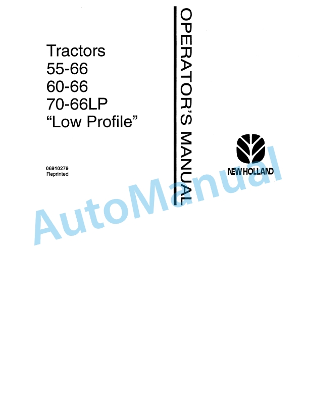 Fiatagri 55-66, 60-66, 70-66LP Operation and Maintenance Manual 06910279