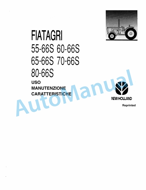 Fiatagri 55-66S, 60-66S, 65-66S, 70-66S, 80-66S Tractor Operation and Maintenance Manual 06910183