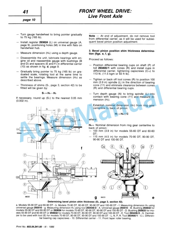 Fiatagri 55-90, 60-90, 70-90, 80-90, 90-90, 100-90 Tractor Workshop Manual 06910079 3 Fiatagri 55-90, 60-90, 70-90, 80-90, 90-90, 100-90 Tractor Workshop Manual 06910079 - Image 3