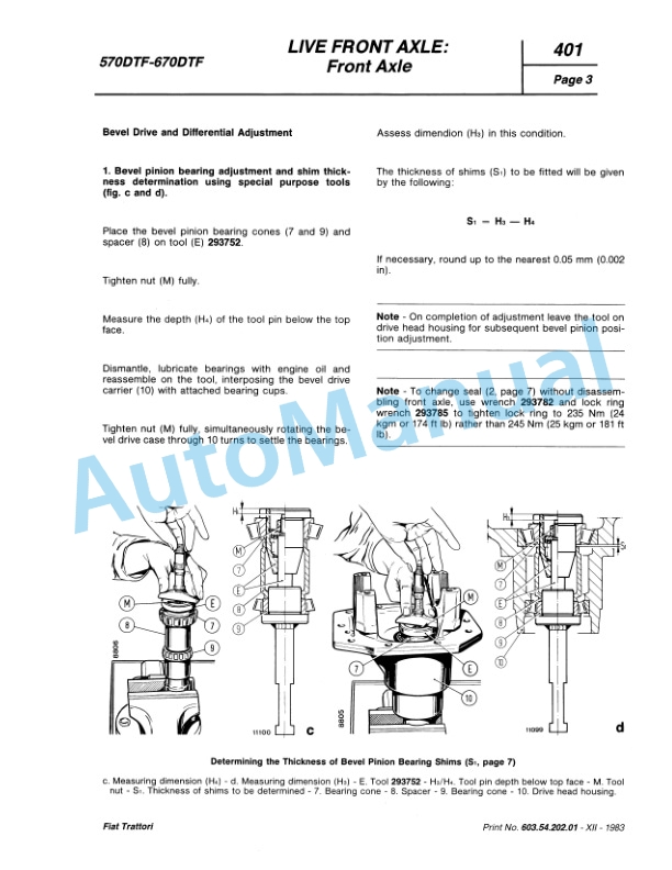 Fiatagri 570, 570DT, 670, 670DT Tractor Workshop Manual 06910055 5 Fiatagri 570, 570DT, 670, 670DT Tractor Workshop Manual 06910055 - Image 5