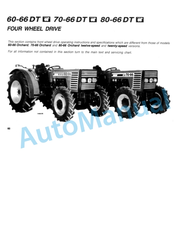 Fiatagri 60-66, 70-66, 80-66 Tractor Operation and Maintenance Manual 06910135 5 Fiatagri 60-66, 70-66, 80-66 Tractor Operation and Maintenance Manual 06910135 - Image 5
