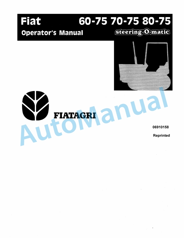 Fiatagri 60-75, 70-75, 80-75 Tractor Operation and Maintenance Manual 06910158
