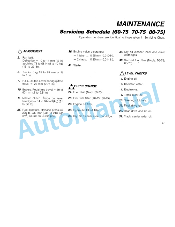 Fiatagri 60-75, 70-75, 80-75 Tractor Operation and Maintenance Manual 06910158 4 Fiatagri 60-75, 70-75, 80-75 Tractor Operation and Maintenance Manual 06910158-4