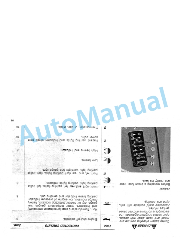 Fiatagri 62-86, 72-86, 72-86LP, 82-86, 82-86LP Tractor Operation and Maintenance Manual 06910286 4 Fiatagri 62-86, 72-86, 72-86LP, 82-86, 82-86LP Tractor Operation and Maintenance Manual 06910286 - Image 4
