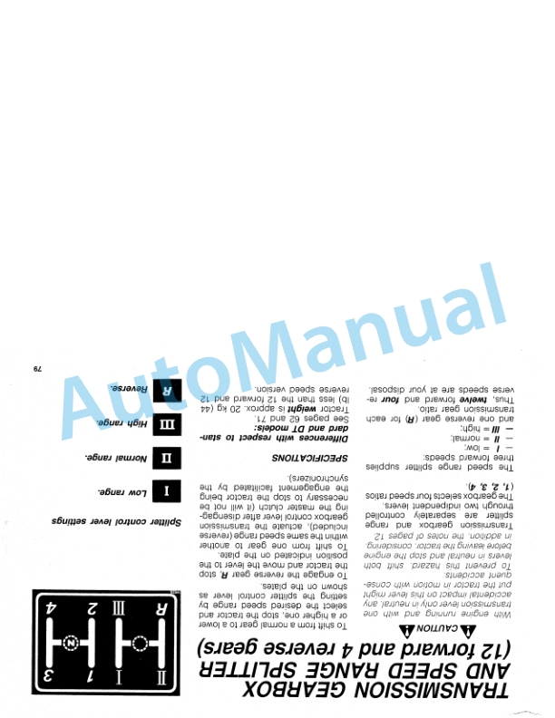 Fiatagri 62-86, 72-86, 72-86LP, 82-86, 82-86LP Tractor Operation and Maintenance Manual 06910286 5 Fiatagri 62-86, 72-86, 72-86LP, 82-86, 82-86LP Tractor Operation and Maintenance Manual 06910286 - Image 5