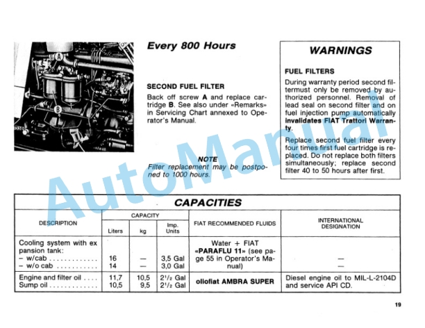 Fiatagri 65-90, 65-90DT Tractor Operation and Maintenance Manual 06910138 3 Fiatagri 65-90, 65-90DT Tractor Operation and Maintenance Manual 06910138 - Image 3