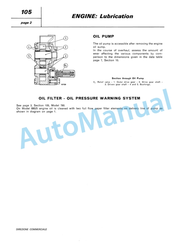 Fiatagri 780, 880 Tractor Workshop Manual 06910053 4 Fiatagri 780, 880 Tractor Workshop Manual 06910053 - Image 4