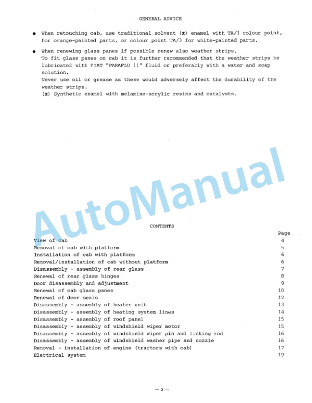 Alternative view of Fiatagri 80 Series Wheel Tractor Workshop Manual 06910060