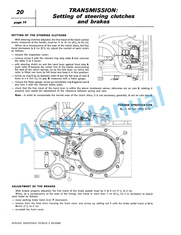 Fiatagri 805C Tractor Service Direction 06910046 4 Fiatagri 805C Tractor Service Direction 06910046-4