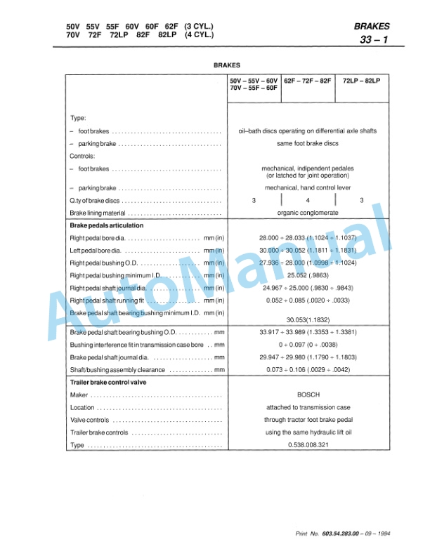 Fiatagri 86 Series Tractor Workshop Manual 06910107 4 Fiatagri 86 Series Tractor Workshop Manual 06910107 - Image 4
