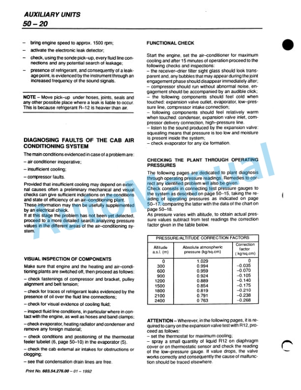 Fiatagri F100, F110, F120, F130 Turbo Winner Tractor Workshop Manual 06910101 5 Fiatagri F100, F110, F120, F130 Turbo Winner Tractor Workshop Manual 06910101 - Image 5