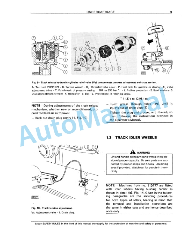 Fiatallis 10C Crawler Dozer Service Manual 60406181-3