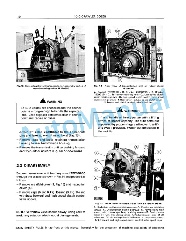 Fiatallis 10C Crawler Dozer Service Manual 60406239-3
