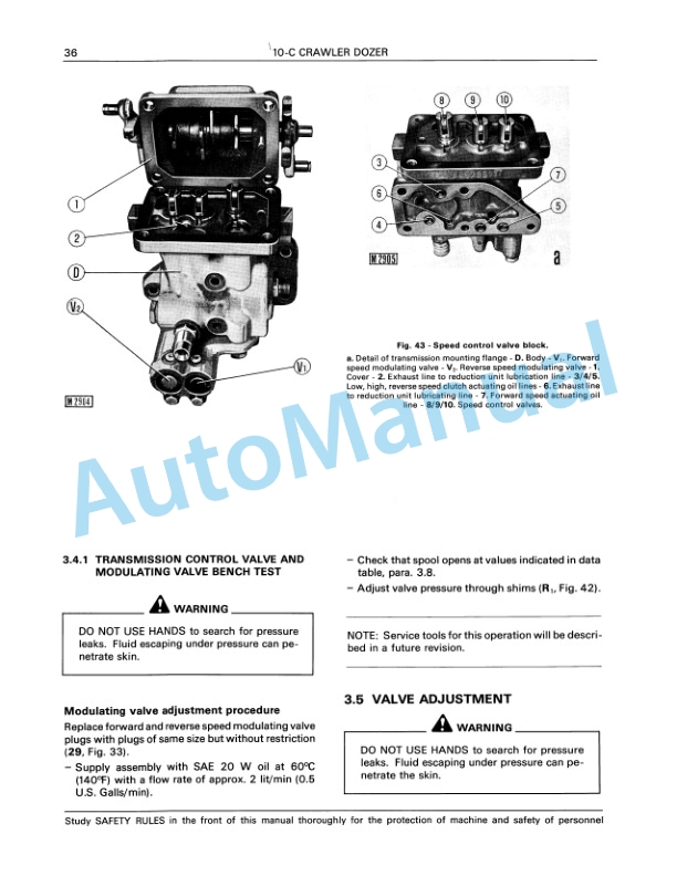 Fiatallis 10C Crawler Dozer Service Manual 60406239-5