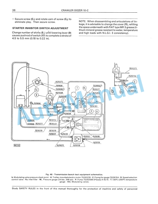 Fiatallis 10C Transmission Service Manual 60406238-5
