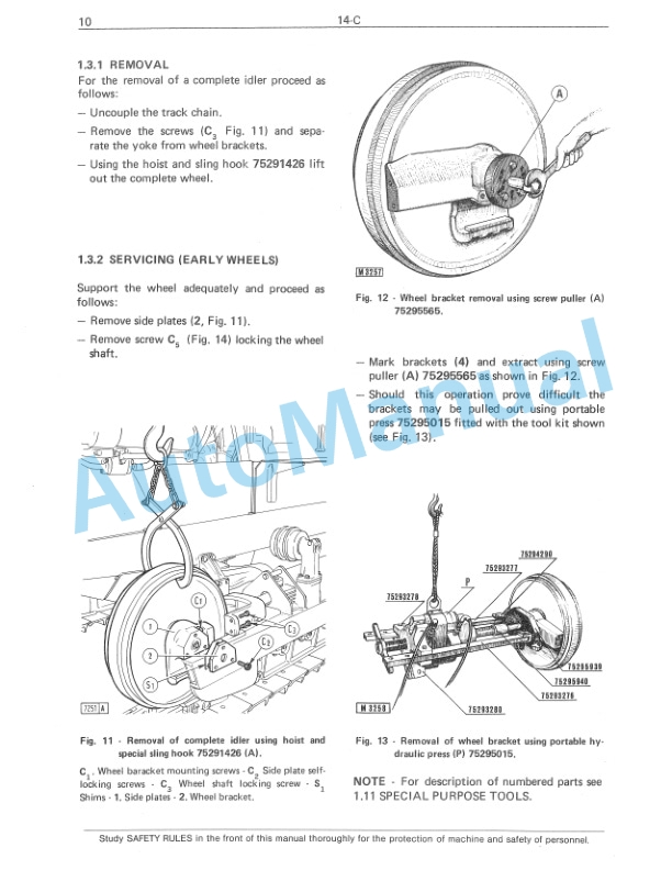 Fiatallis 14C Crawler Dozer Service Manual 60406290-2