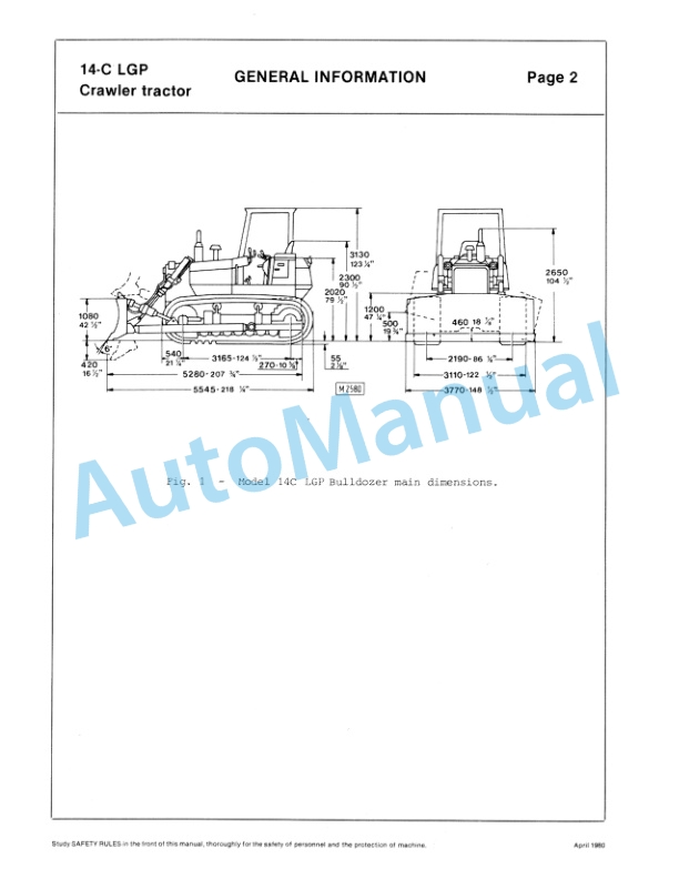 Fiatallis 14C LGP Crawler Tractor Service Manual 60406188-4