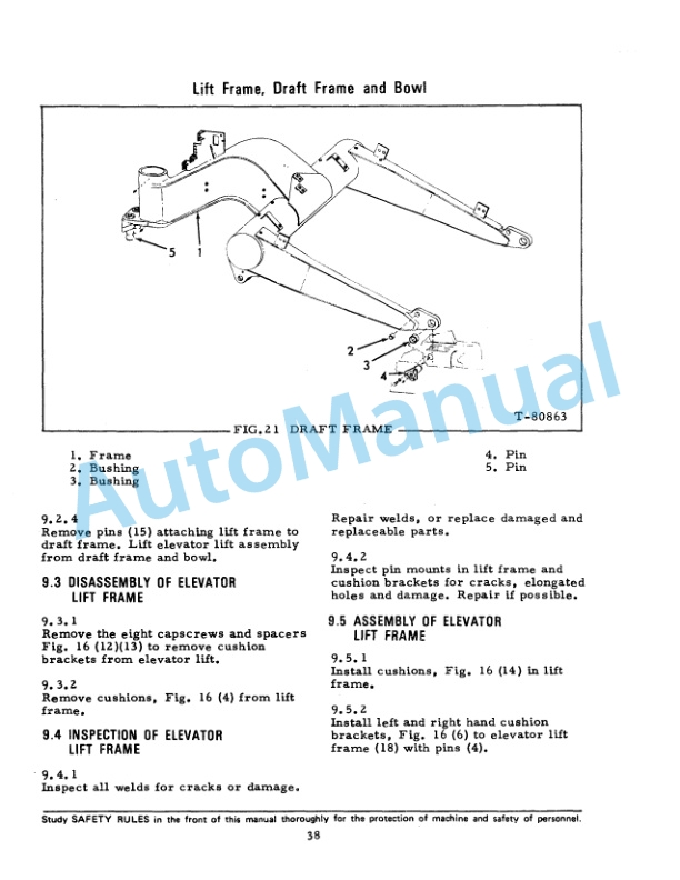 Alternative view of Fiatallis 161 Elevating Tractor Scraper Service Manual 73121701