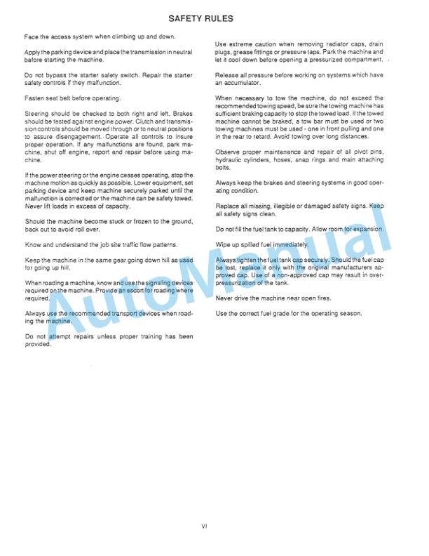 Fiatallis 260, 260A Tractor Scraper - 260E, 260EA Elevating Tractor Scraper Service Manual 70197345-2