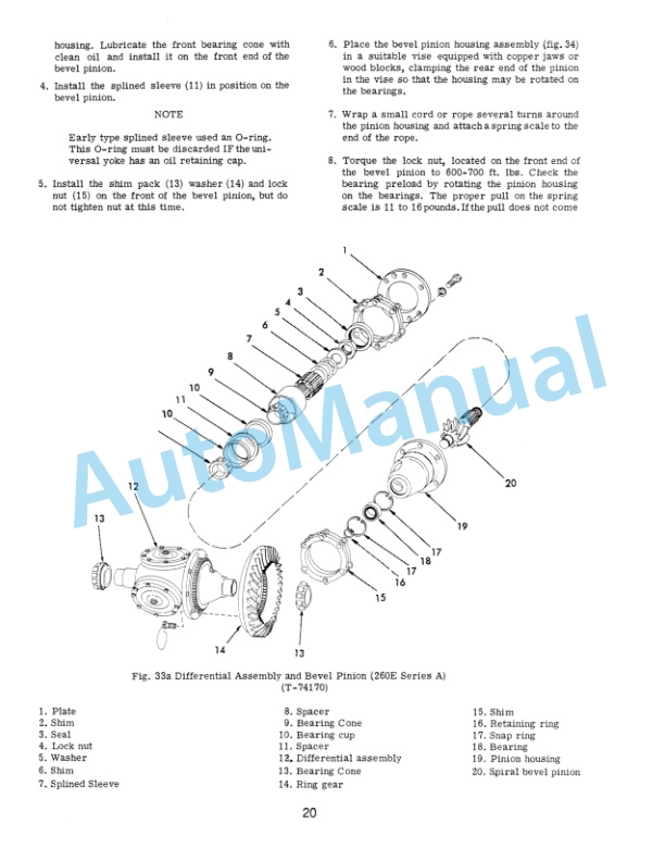 Fiatallis 260, 260A Tractor Scraper - 260E, 260EA Elevating Tractor Scraper Service Manual 70197345-4