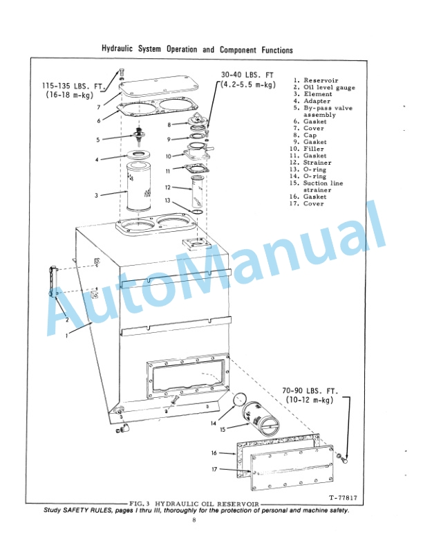 Alternative view of Fiatallis 260B, 261B, 262B, 263B Tractor Scraper Service Manual 70694367
