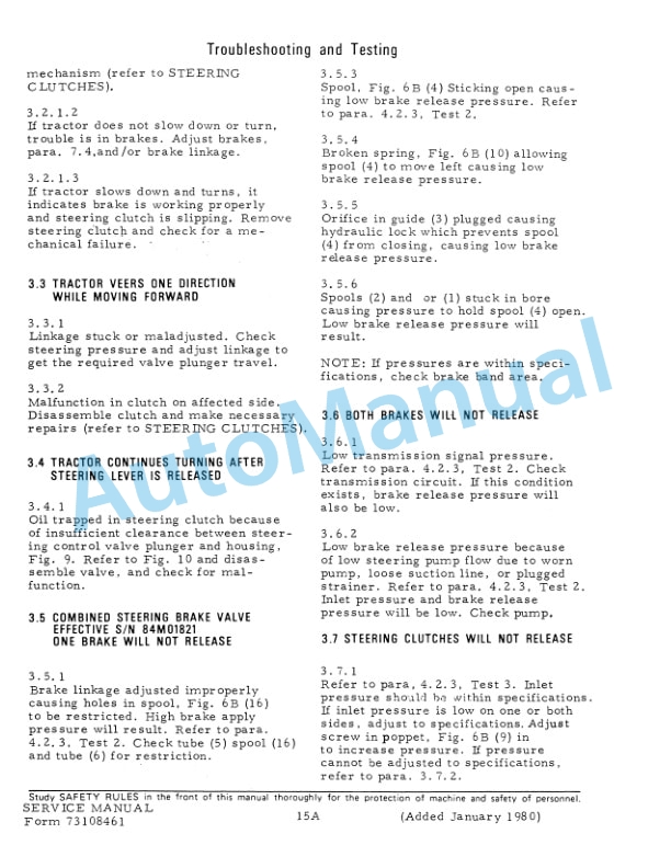 Alternative view of Fiatallis 31 Crawler Tractor Service Manual 73108460