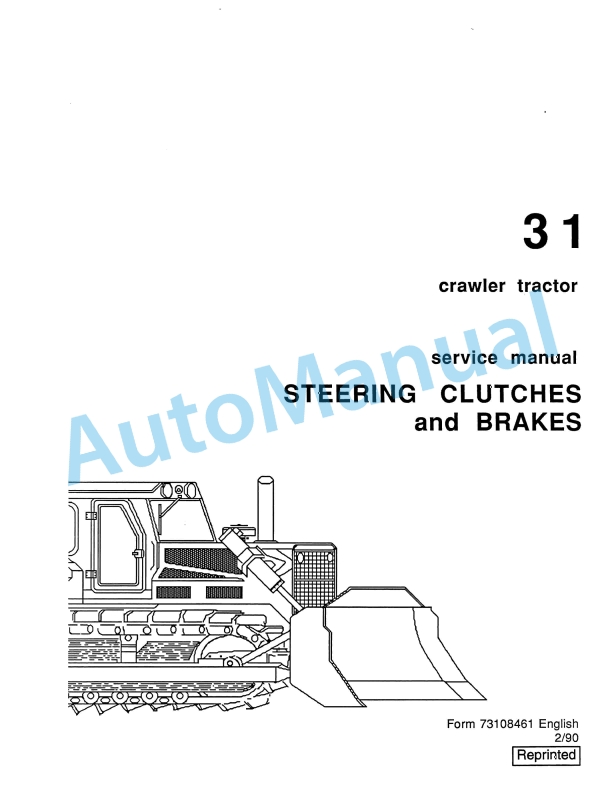 Fiatallis 31 Crawler Tractor Service Manual 73108461