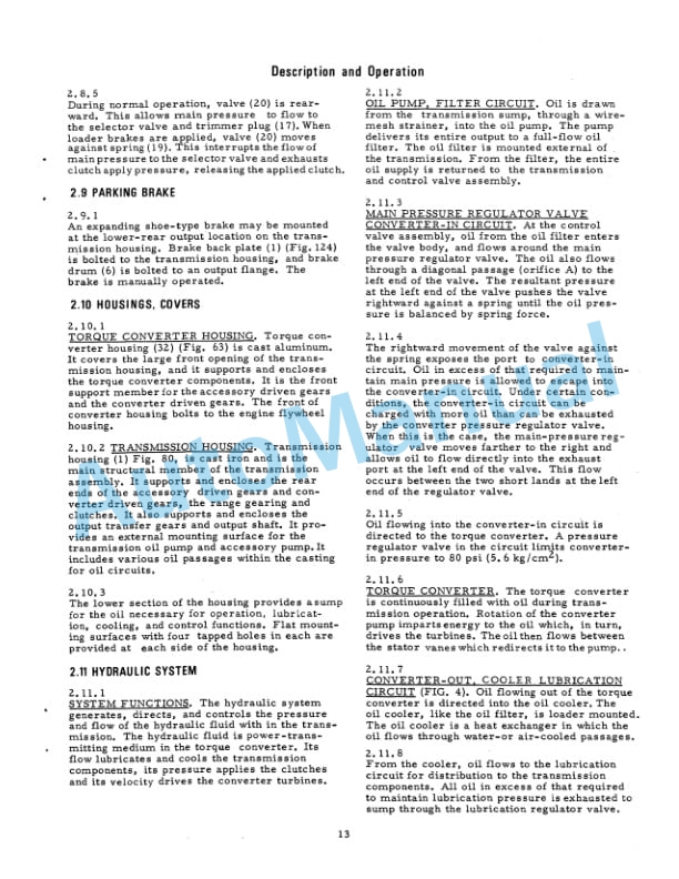 Alternative view of Fiatallis 545B, 605B Wheel Loader Service Manual 73061032