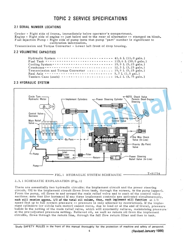 Fiatallis 65B Motor Grader Service Manual 73119389-3