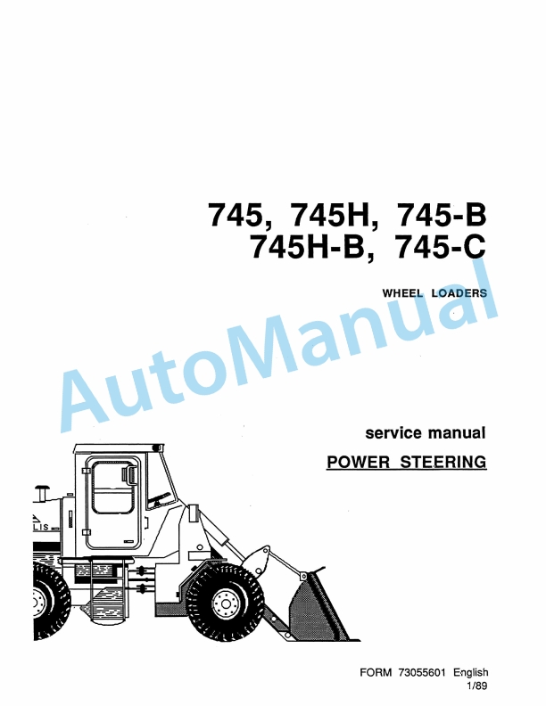 Fiatallis 745, 745H, 745B, 745HB, 745C Wheel Loader Service Manual 73055601