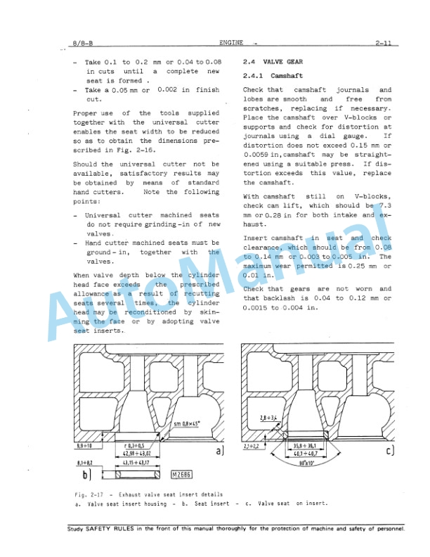 Fiatallis 8, 8B Crawler Dozer Service Manual 60406223-3