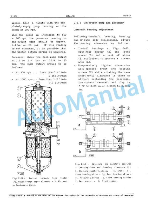 Fiatallis 8, 8B Crawler Dozer Service Manual 60406223-4