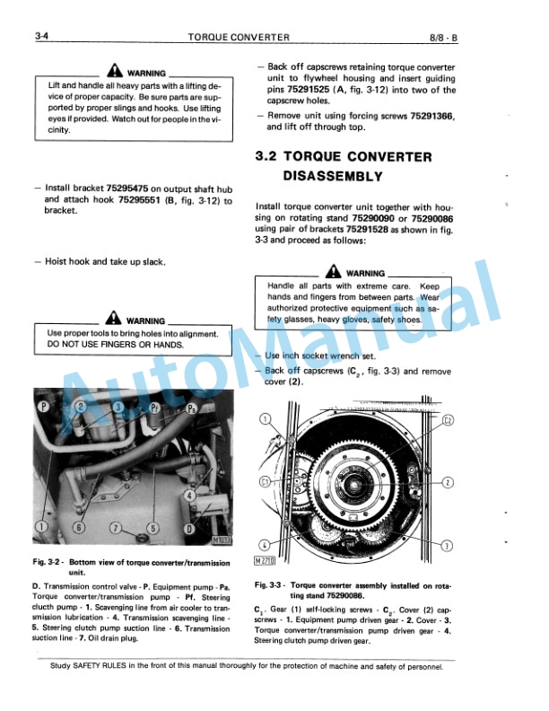 Fiatallis 8, 8B Crawler Dozer Service Manual 60406362-2