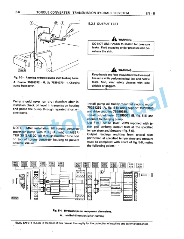Fiatallis 8, 8B Crawler Dozer Service Manual 60406362-4