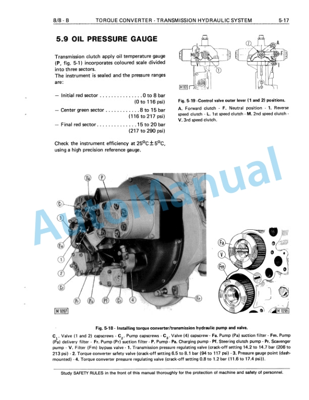 Fiatallis 8, 8B Crawler Dozer Service Manual 60406362-5