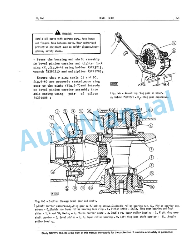 Fiatallis 8, 8B Crawler Tractor Service Manual 60406276-2