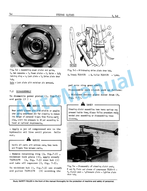 Fiatallis 8, 8B Crawler Tractor Service Manual 60406276-3