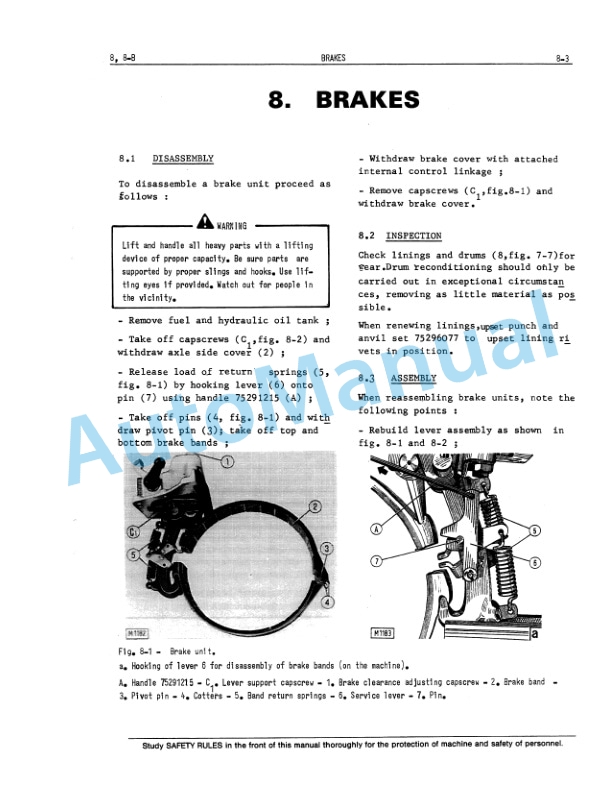Fiatallis 8, 8B Crawler Tractor Service Manual 60406276-4