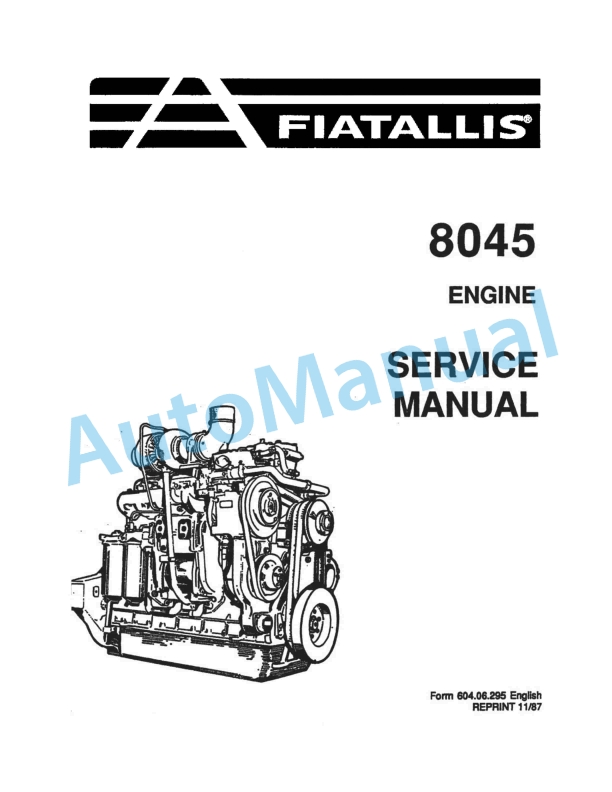 Fiatallis 8045 Engine Service Manual 60406295