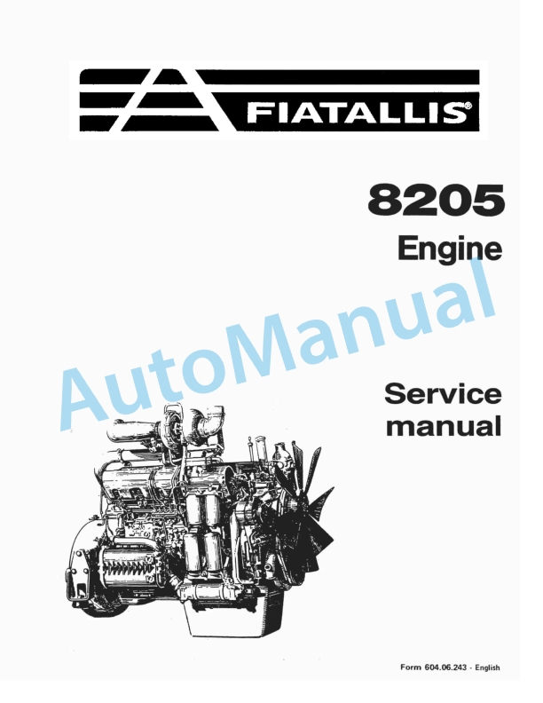 Fiatallis 8205 Engine Service Manual 60406243
