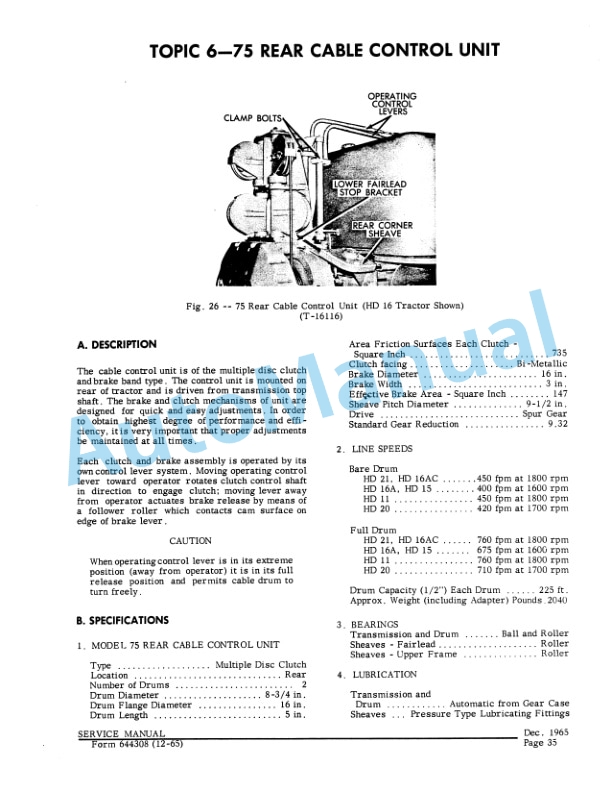 Fiatallis Dozer and Cable Control Unit Service Manual 70644308-3