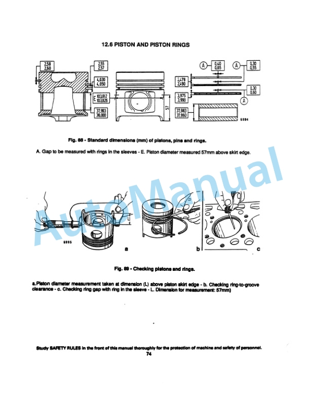 Alternative view of Fiatallis FD5, FL5, FL5B Service Manual 73158151