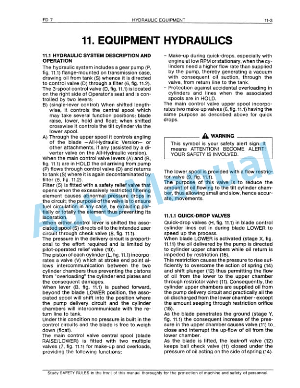 Fiatallis FD7 Crawler Tractor Service Manual 60406370-2