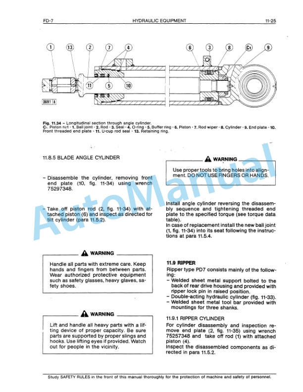 Fiatallis FD7 Crawler Tractor Service Manual 60406370-5