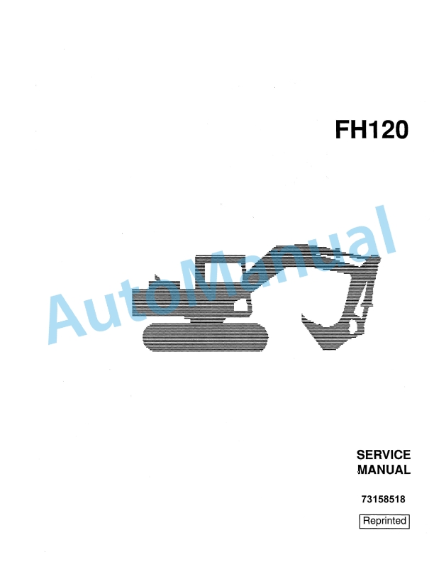 Fiatallis FH120 Hydraulic Excavator Service Manual 73158518