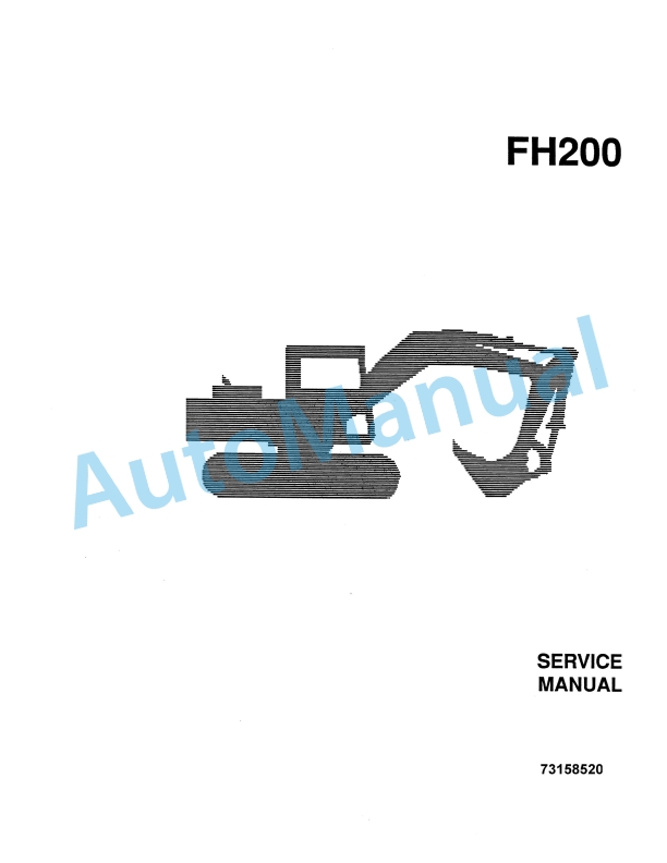 Fiatallis FH200 Hydraulic Excavator Service Manual 73158520